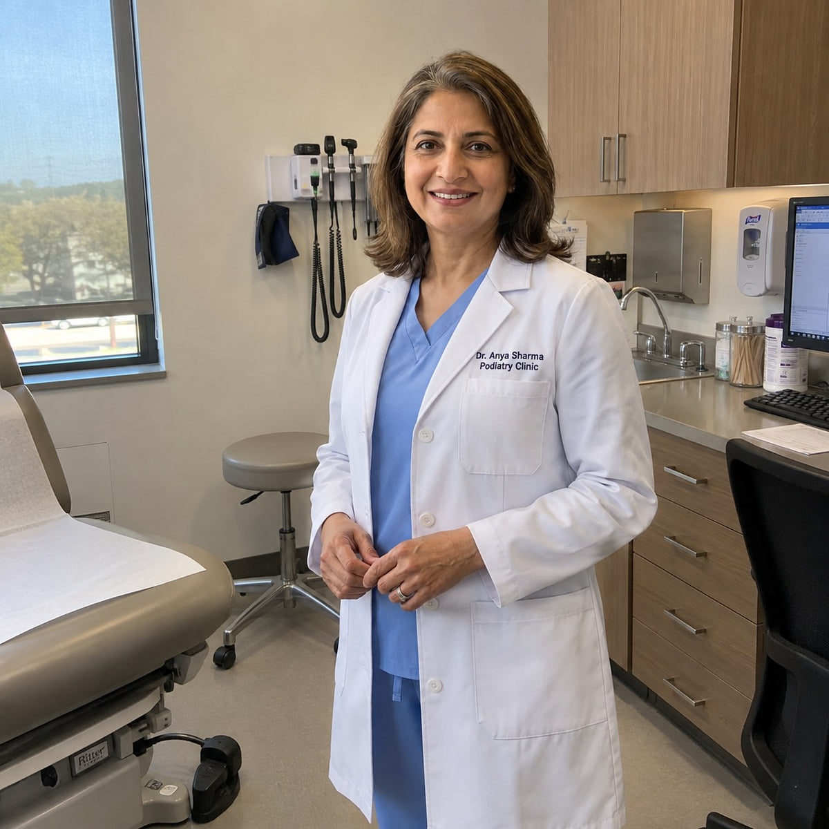 Dr. Anya Sharma, podiatrist